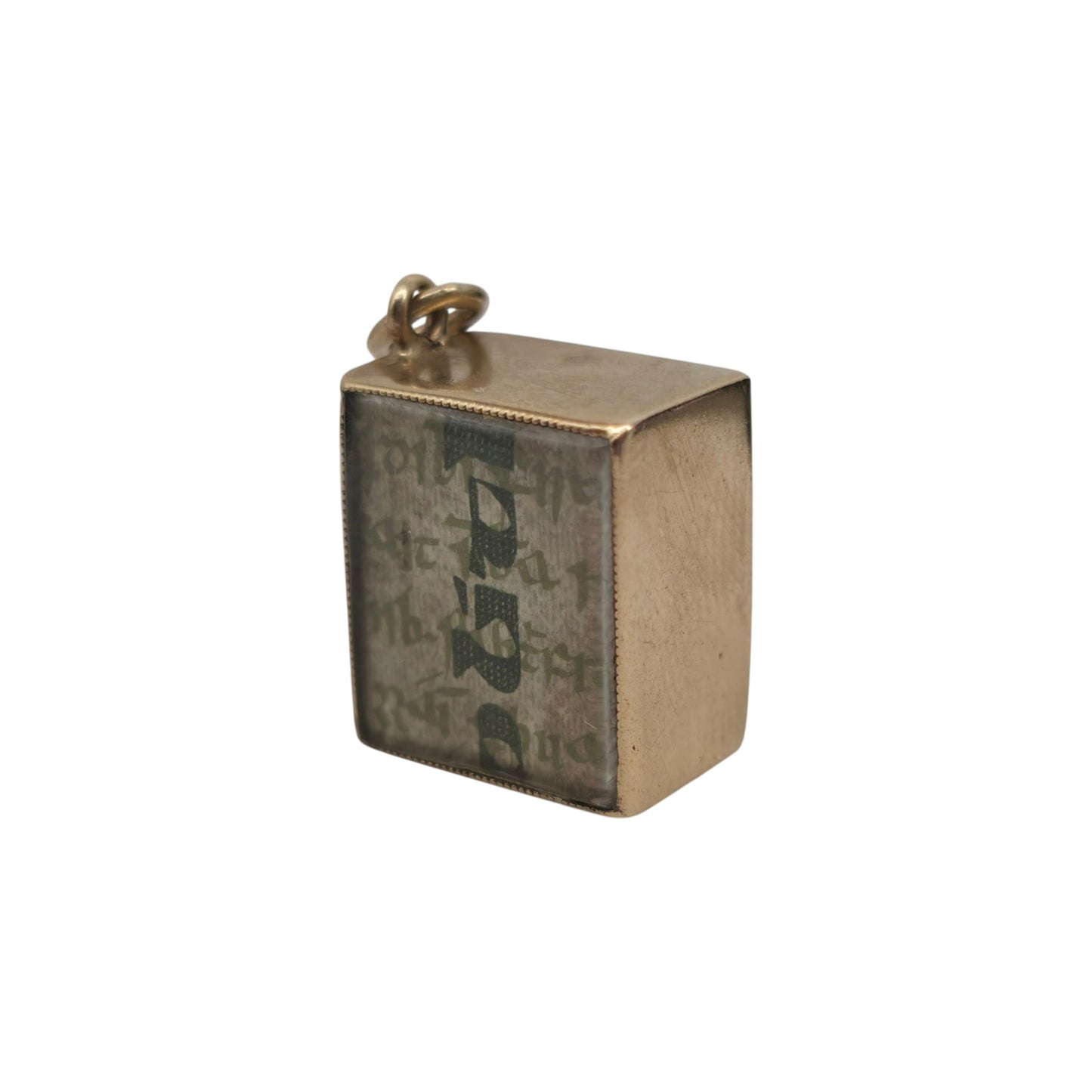 Irish 9ct 375 Yellow Gold Banknote Charm 1975 L 1.4 cm 3.0 g.