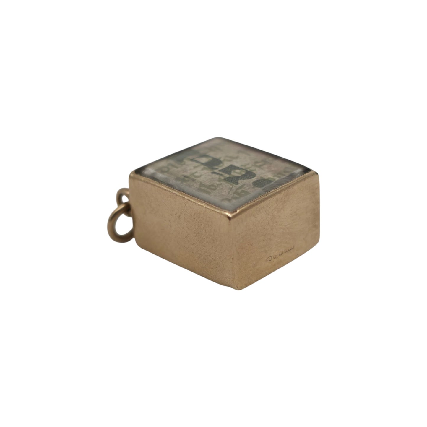 Irish 9ct 375 Yellow Gold Banknote Charm 1975 L 1.4 cm 3.0 g.