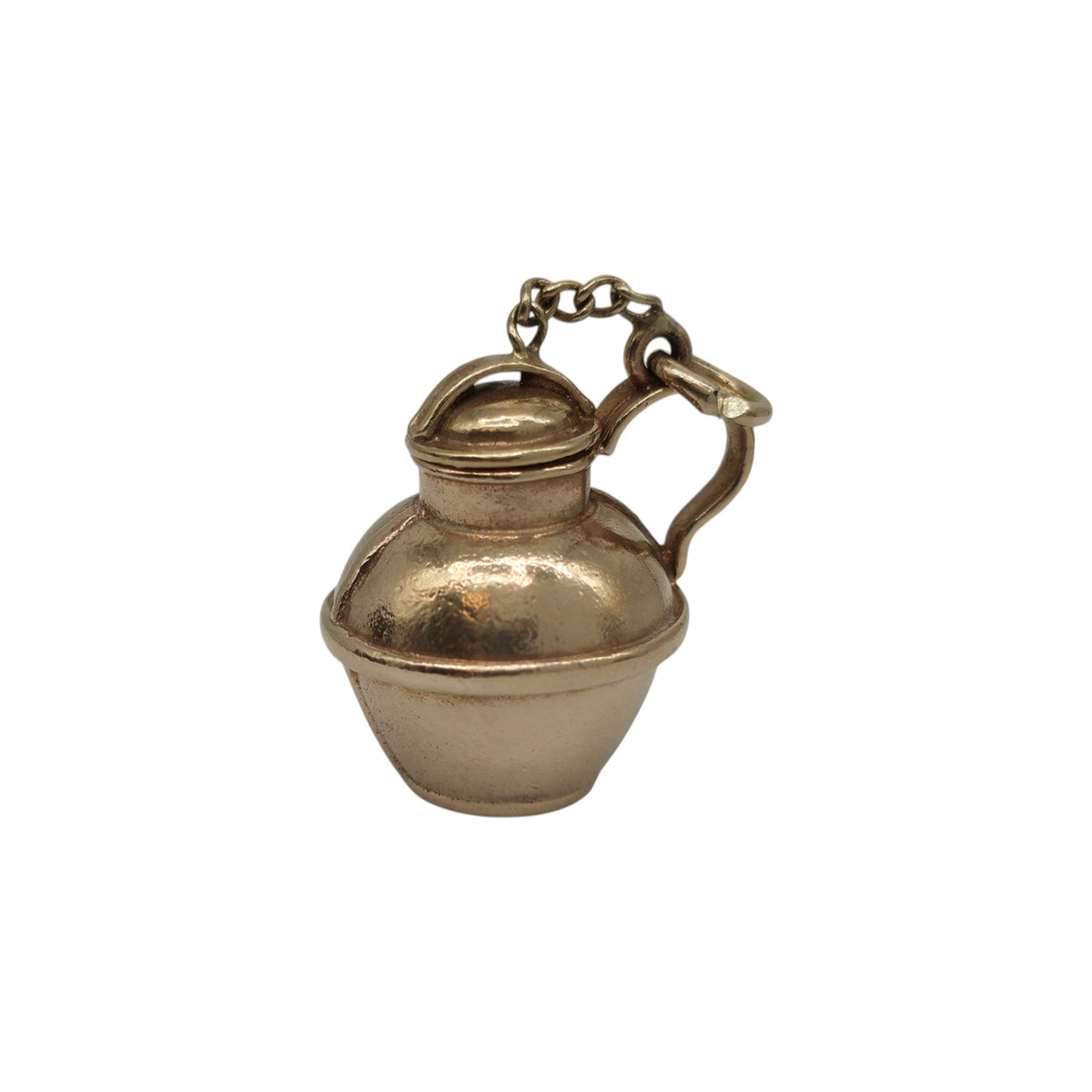 9ct 375 Yellow Gold Jersey Jug Opening Charm 1971 L 1.5 cm 3.8 g.