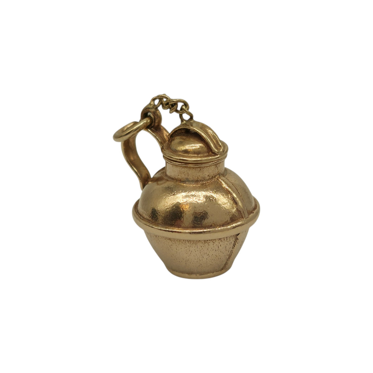 9ct 375 Yellow Gold Jersey Jug Opening Charm 1971 L 1.5 cm 3.8 g.