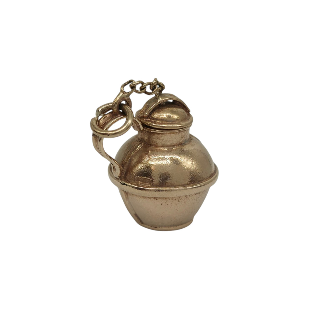 9ct 375 Yellow Gold Jersey Jug Opening Charm 1971 L 1.5 cm 3.8 g.