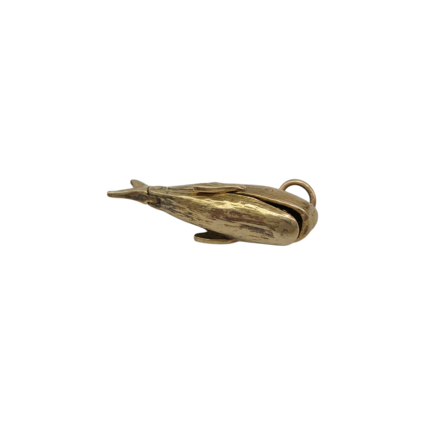9ct 375 Yellow Gold & Enamel Jonah & The Whale Opening Charm 1955 L 2.3 cm 2.6 g.