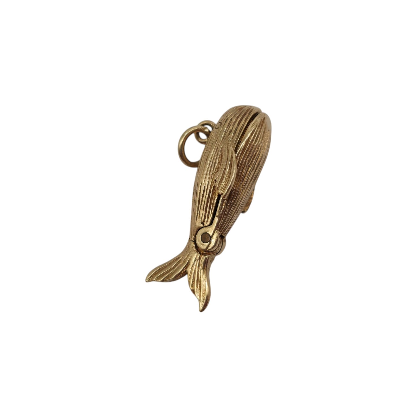9ct 375 Yellow Gold Jonah And The Whale Opening Charm 1959 L 2.1 cm 2.3 g.
