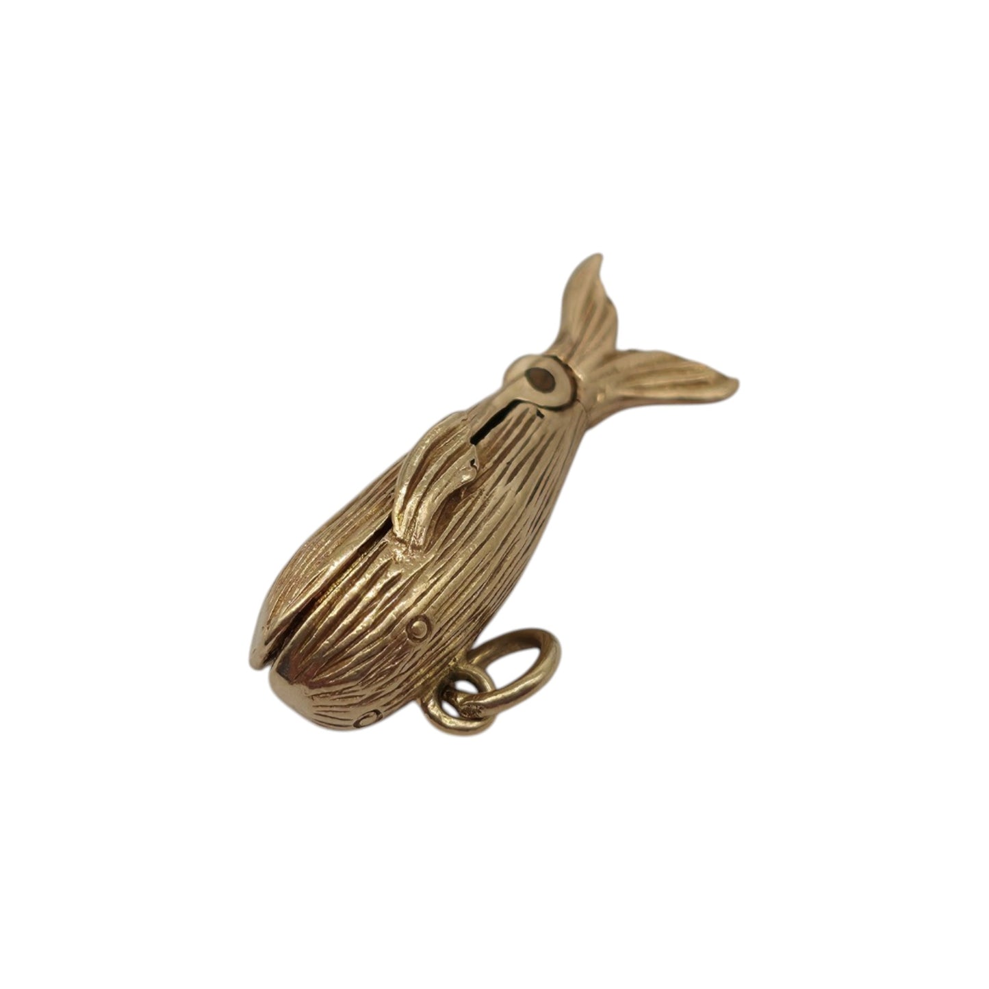 9ct 375 Yellow Gold Jonah And The Whale Opening Charm 1959 L 2.1 cm 2.3 g.