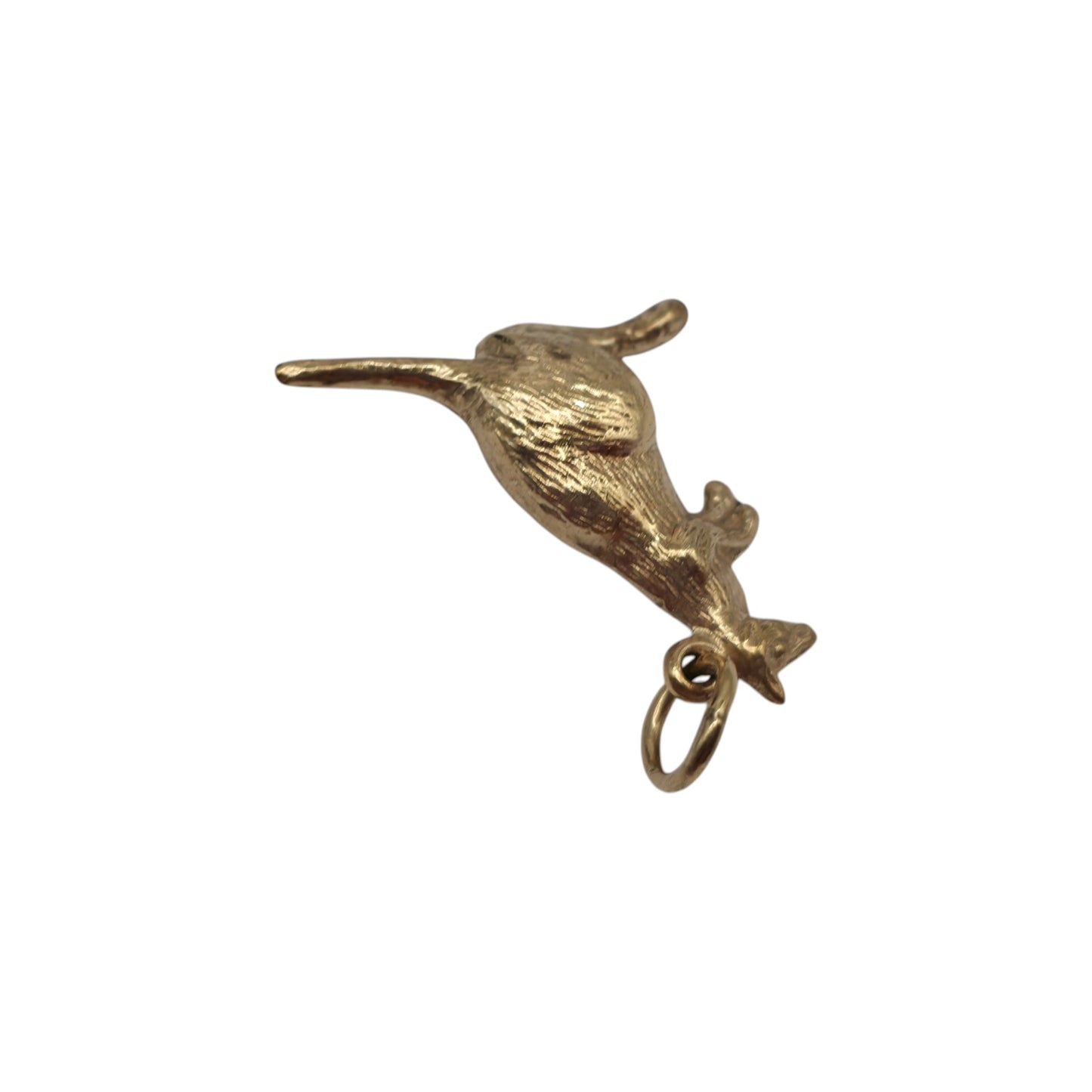 9ct 375 Yellow Gold Kangaroo Charm 1973 L 1.7 cm 0.8 g.