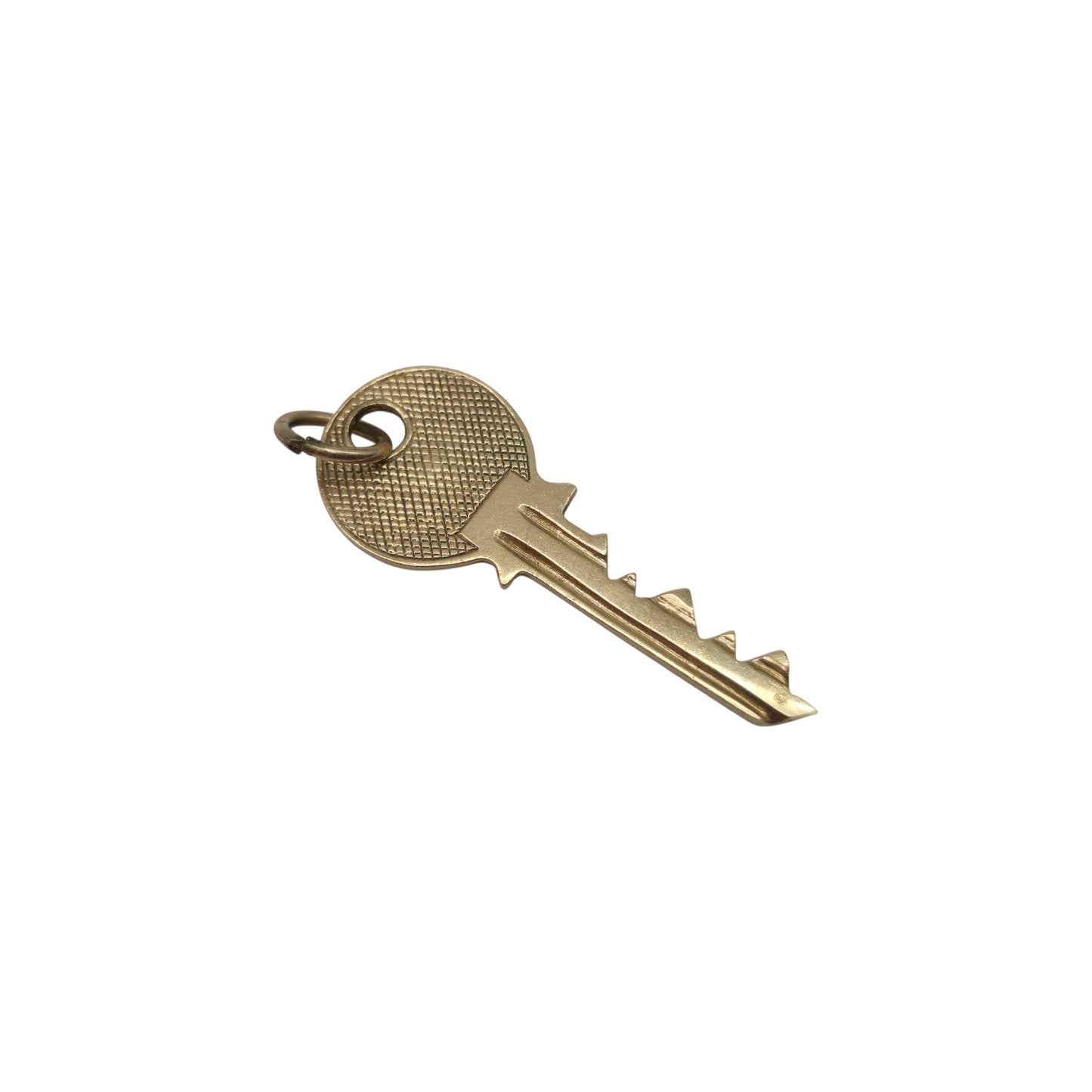Large 9ct 375 Yellow Gold Key Charm 1958 L 3.3 cm 2.4 g.
