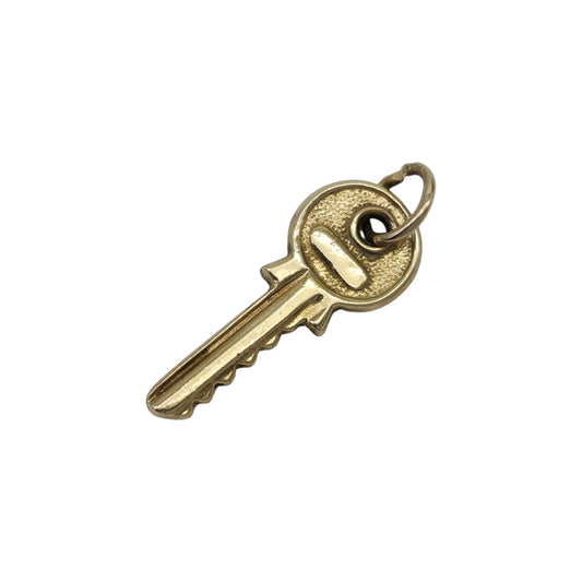 9ct 375 Yellow Gold Key Charm 1967 L 1.9 cm 0.5 g.