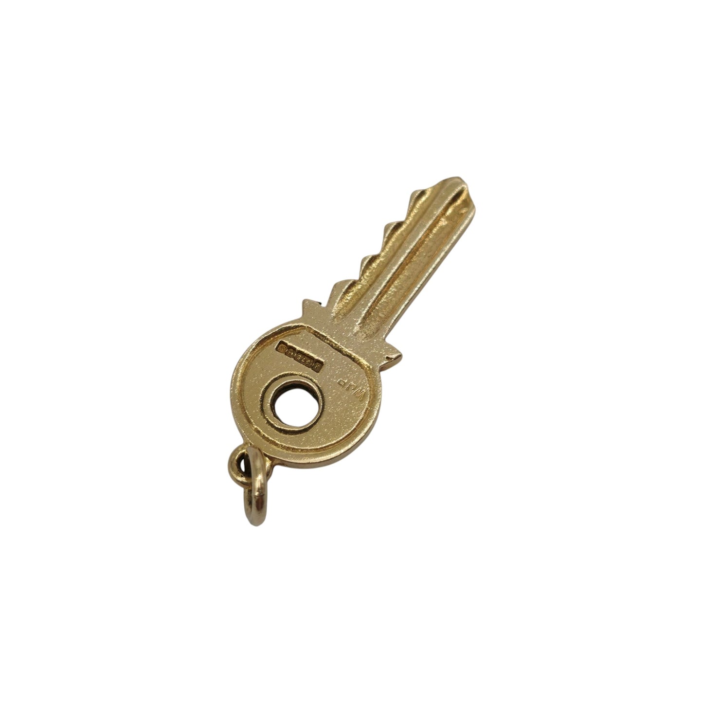 9ct 375 Yellow Gold Key Charm 1967 L 2.8 cm 2.7 g.