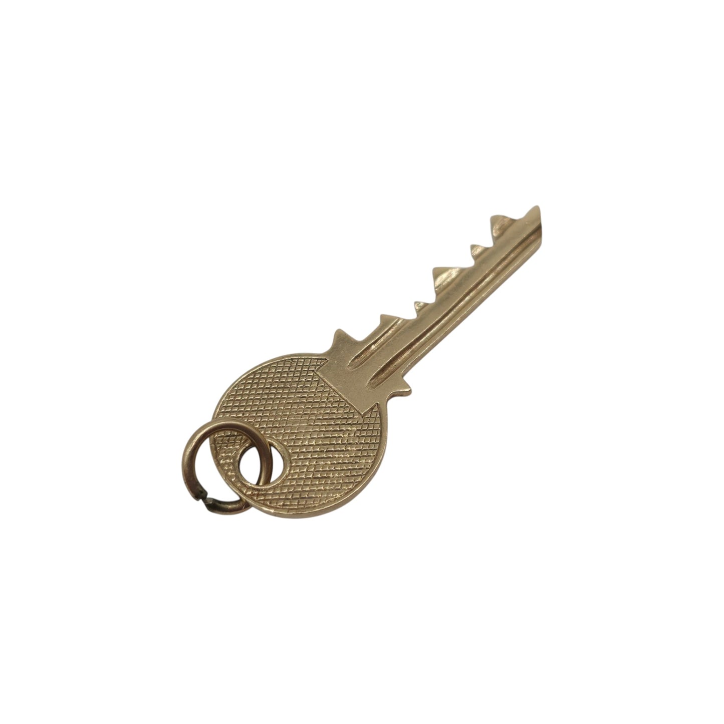 Large 9ct 375 Yellow Gold Key Charm 1958 L 3.3 cm 2.4 g.