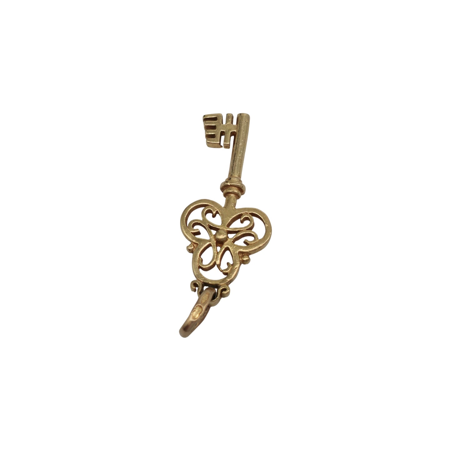 Unoaerre 9ct 375 Yellow Gold Key Pendant L 3.3 cm 3.2 g.