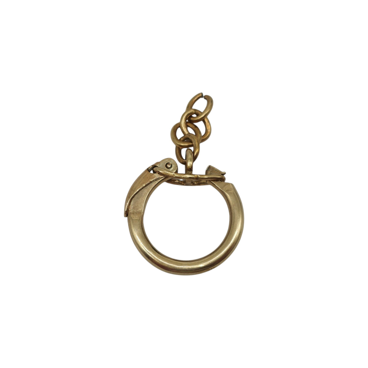 9ct 375 Yellow Gold Key Ring L 2.0 cm 4.7 g.