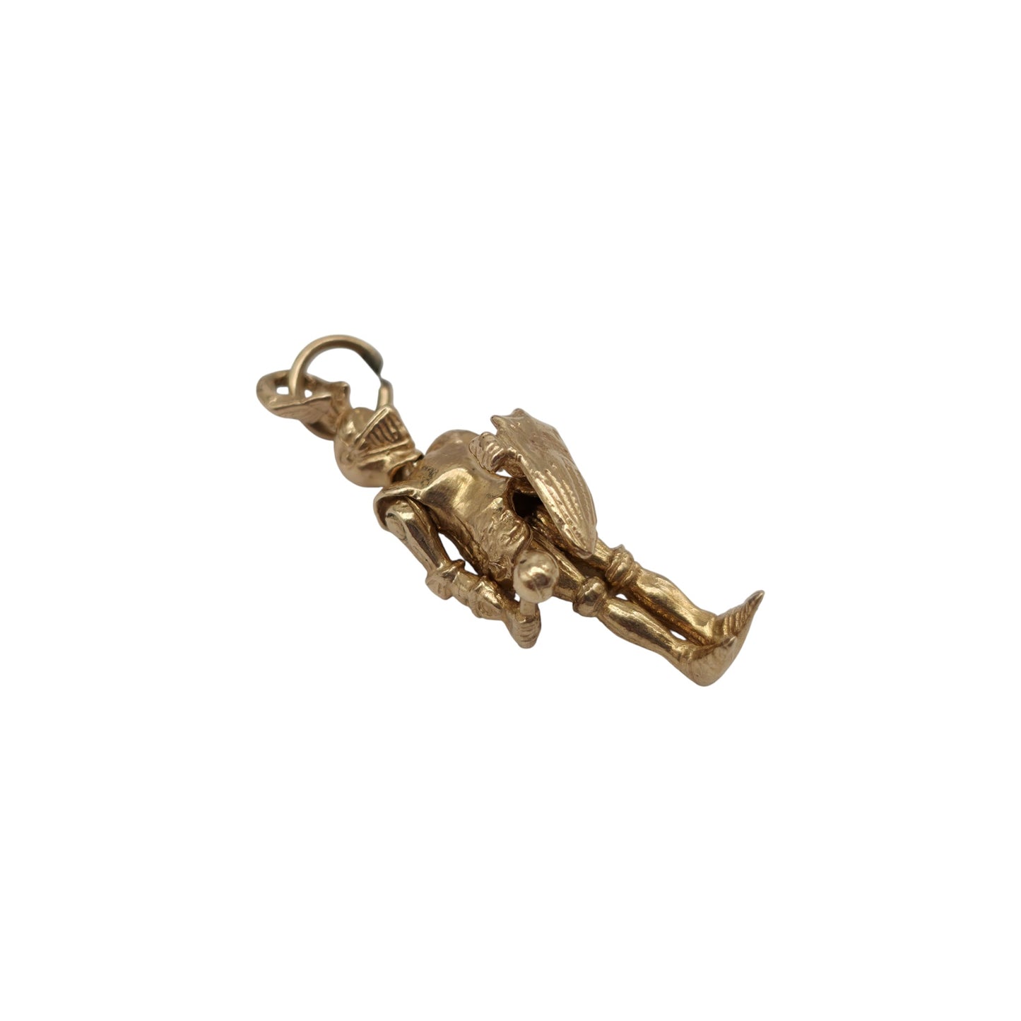 14ct Yellow Gold Articulated Knight Charm L 2.1 cm 3.5 g.