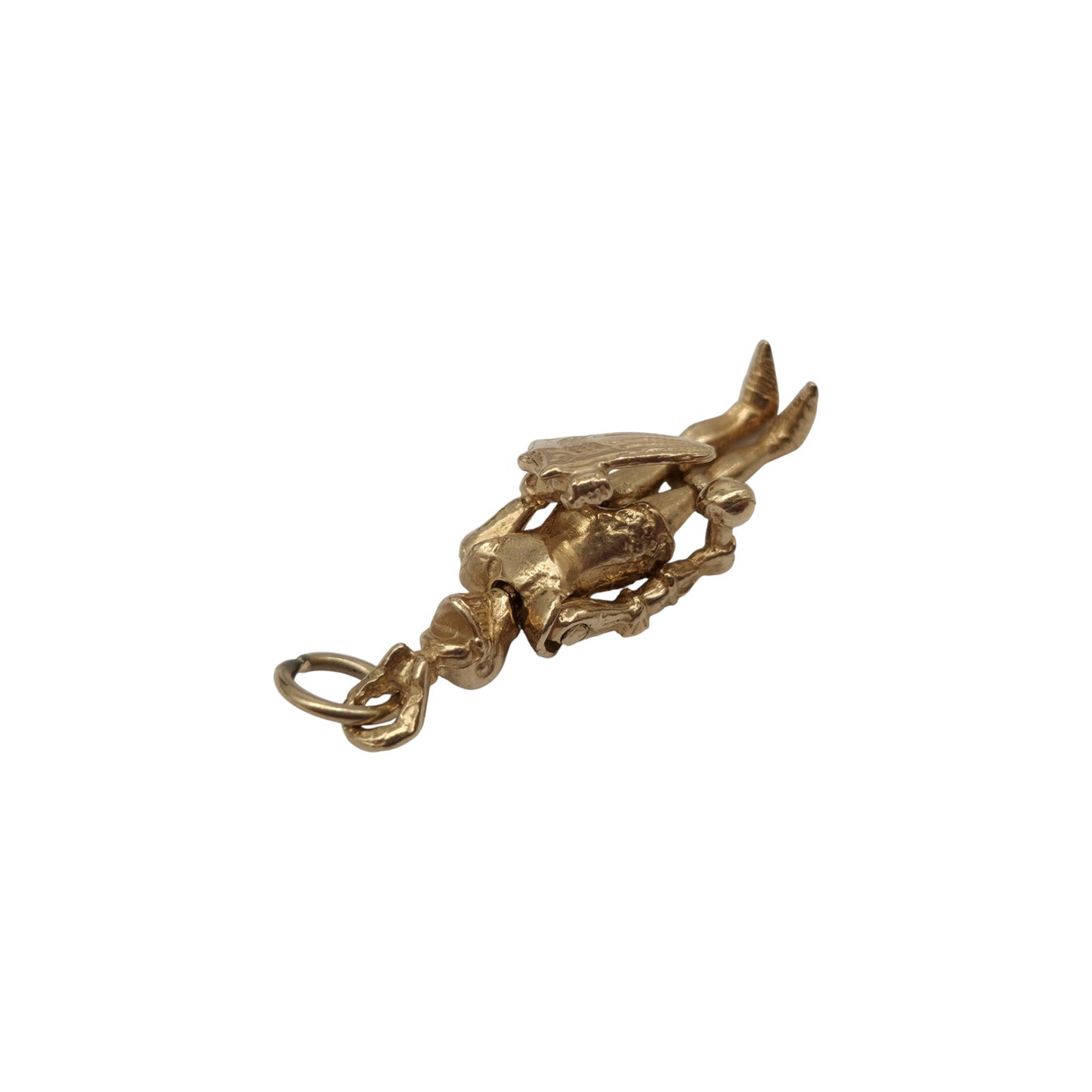 14ct Yellow Gold Articulated Knight Charm L 2.1 cm 3.5 g.