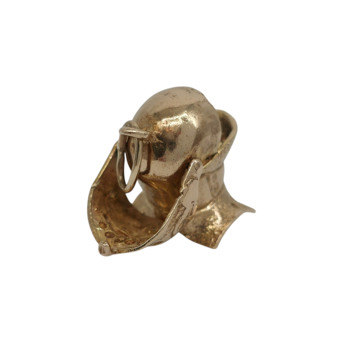 9ct 375 Yellow Gold Knight's Helmet Opening Charm 1965 L 1.9 cm 4.9 g.