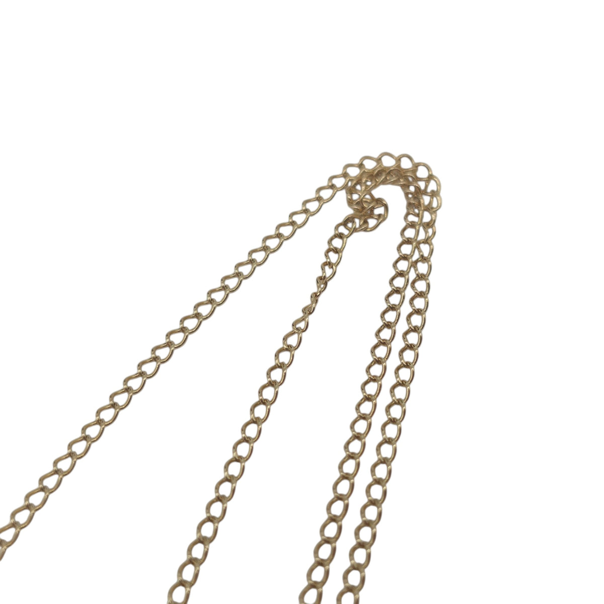 9ct 375 Yellow Gold Knot Necklace With White Sapphire 1978 L 47.5 cm 2.9 g.
