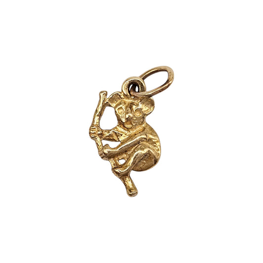 9ct Yellow Gold Koala Charm L 1.5 cm 1.5 g.