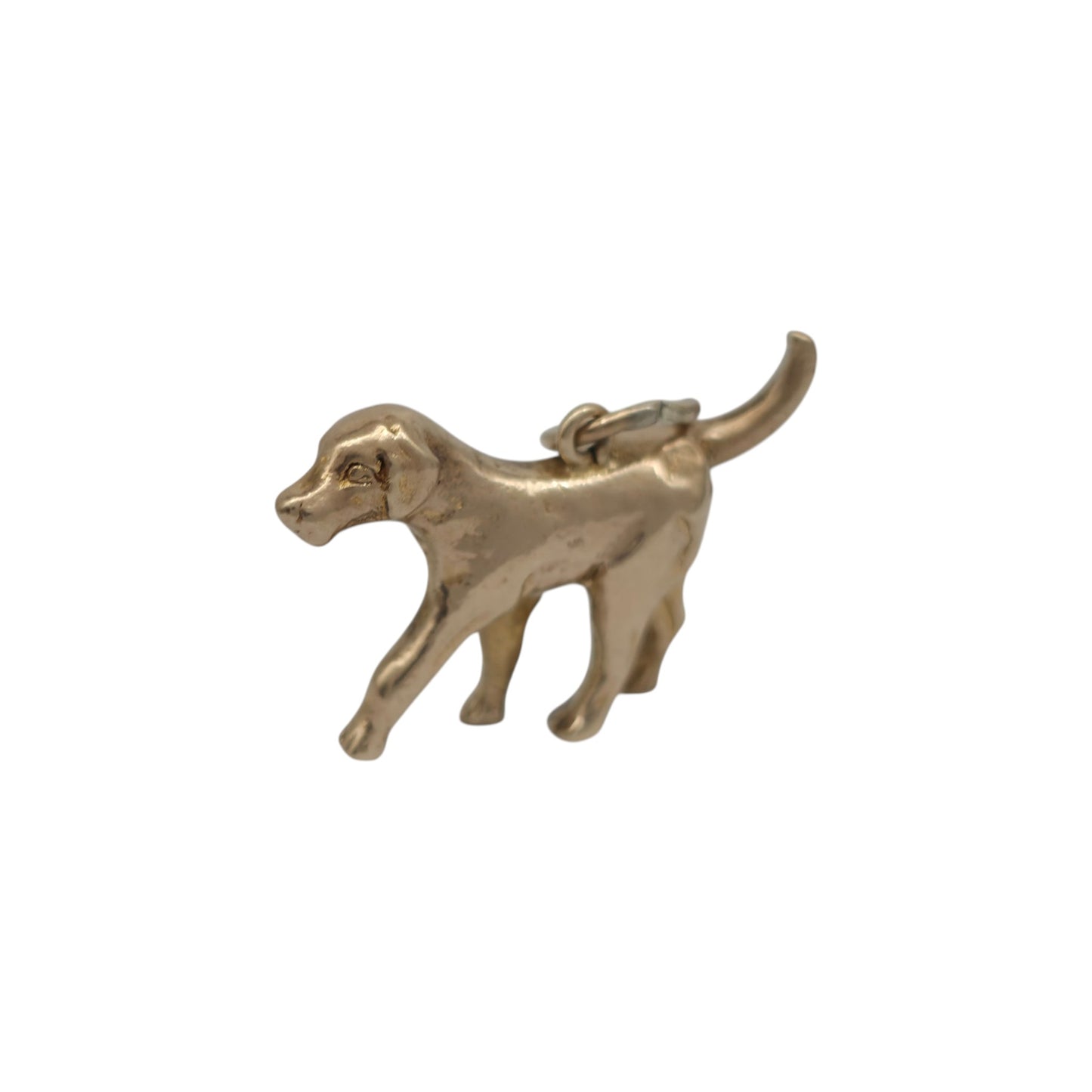 Chester 9ct 375 Yellow Gold Labrador Dog Charm 1956 L 2.1 cm 4.5 g.