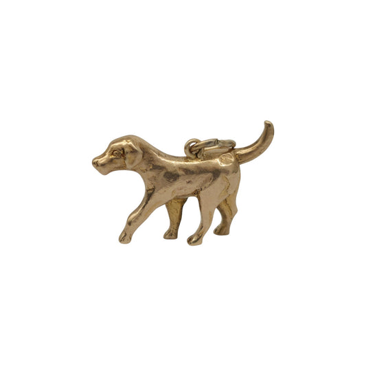 チェスター 9金 375イエローゴールド ラブラドール犬チャーム 1956年製 長さ2.1cm 4.5g