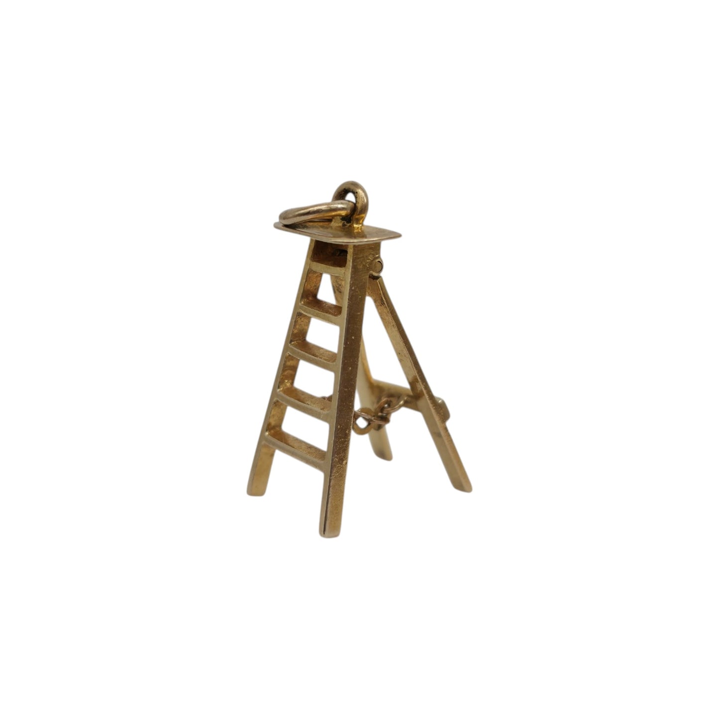 9ct 375 Yellow Gold Articulated Ladder Charm 1948 L 1.6 cm 0.9 g.