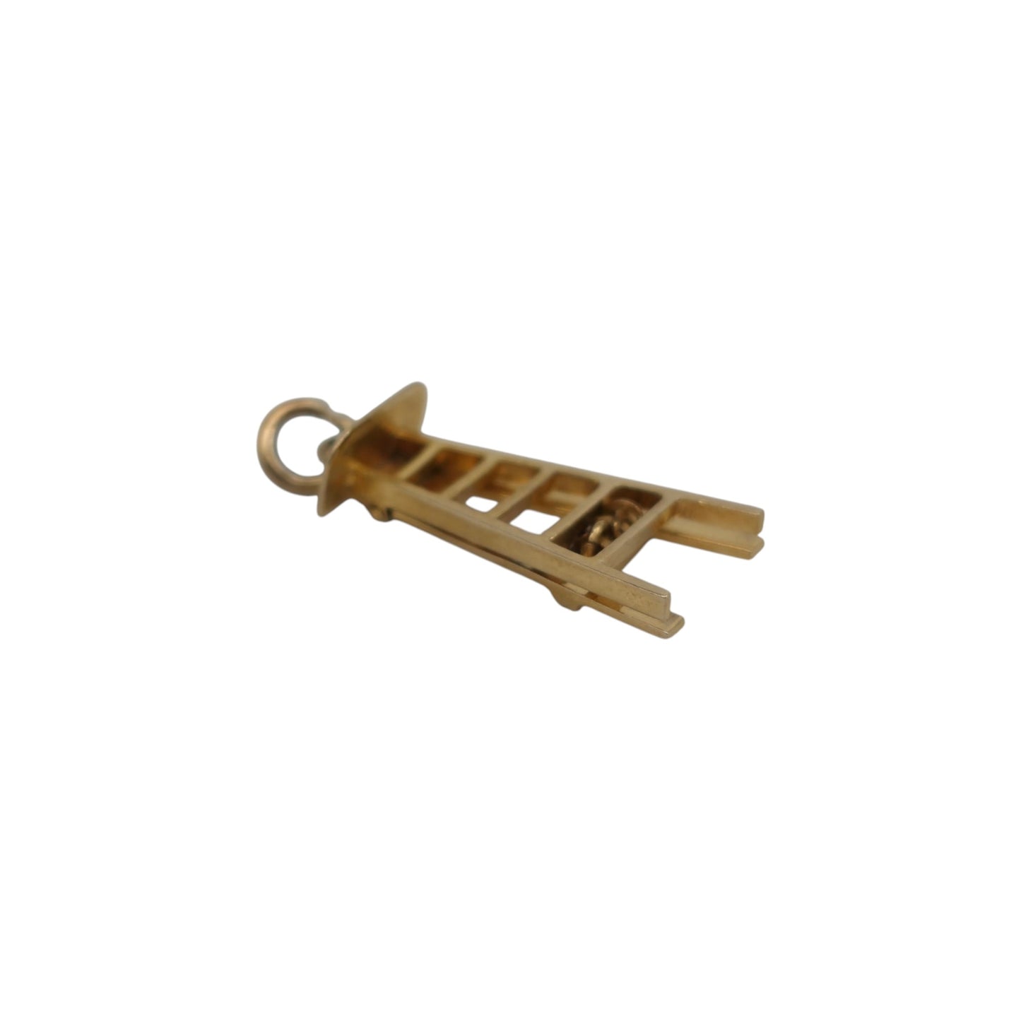 9ct 375 Yellow Gold Articulated Ladder Charm 1948 L 1.6 cm 0.9 g.