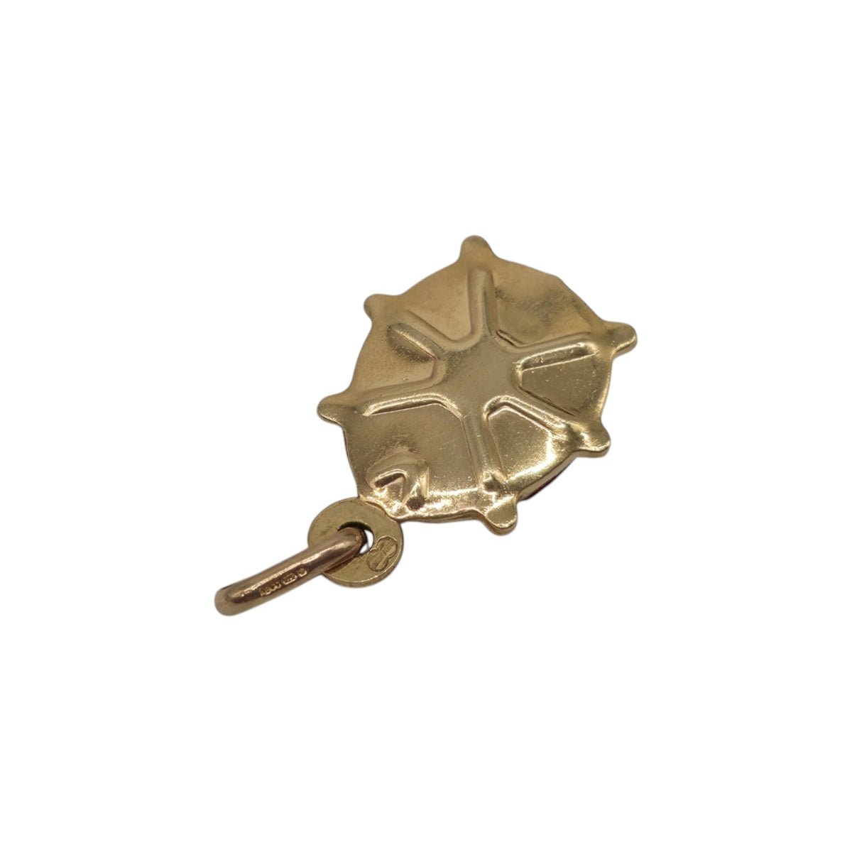 Unoaerre 9ct 375 Yellow Gold & Enamel Ladybird Charm L 1.3 cm 1.0 g.