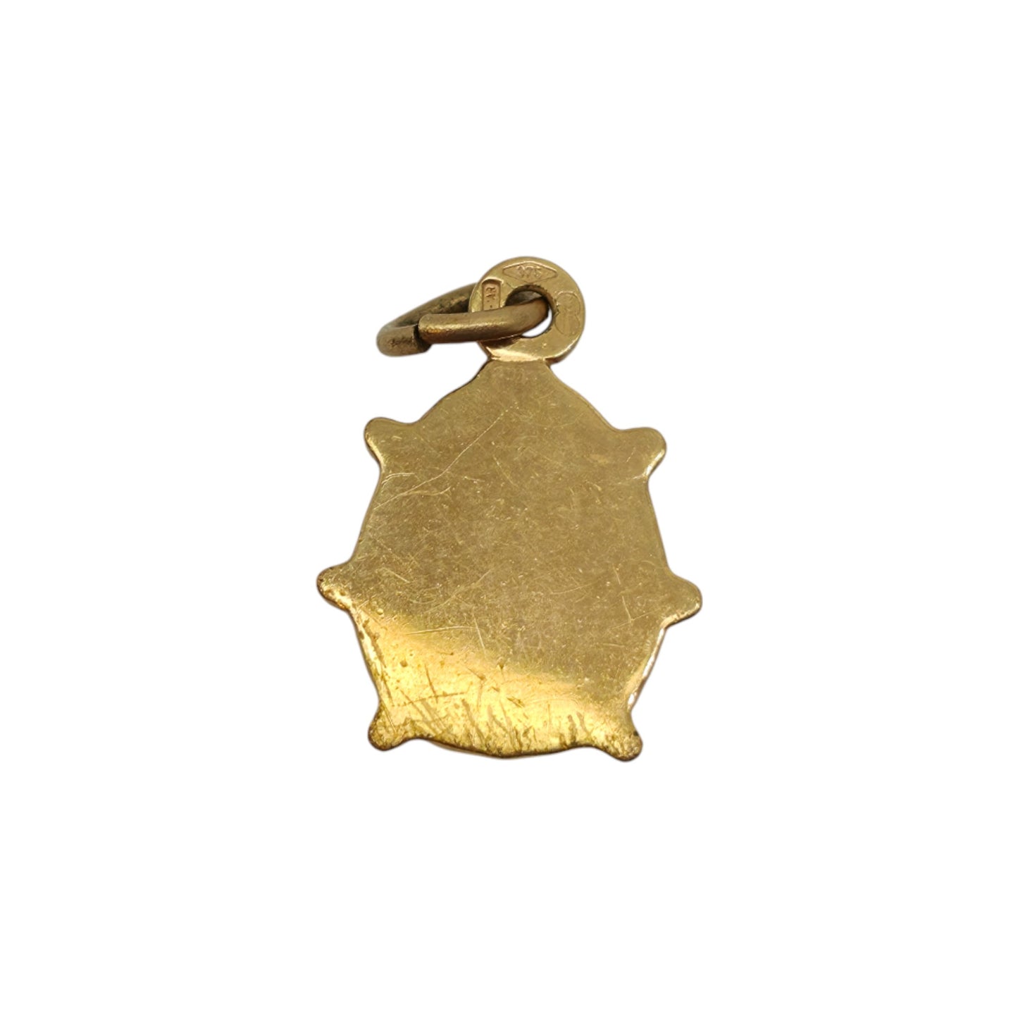 Unoaerre 9ct 375 Yellow Gold & Enamel Ladybird Charm L 1.2 cm 1.0 g.