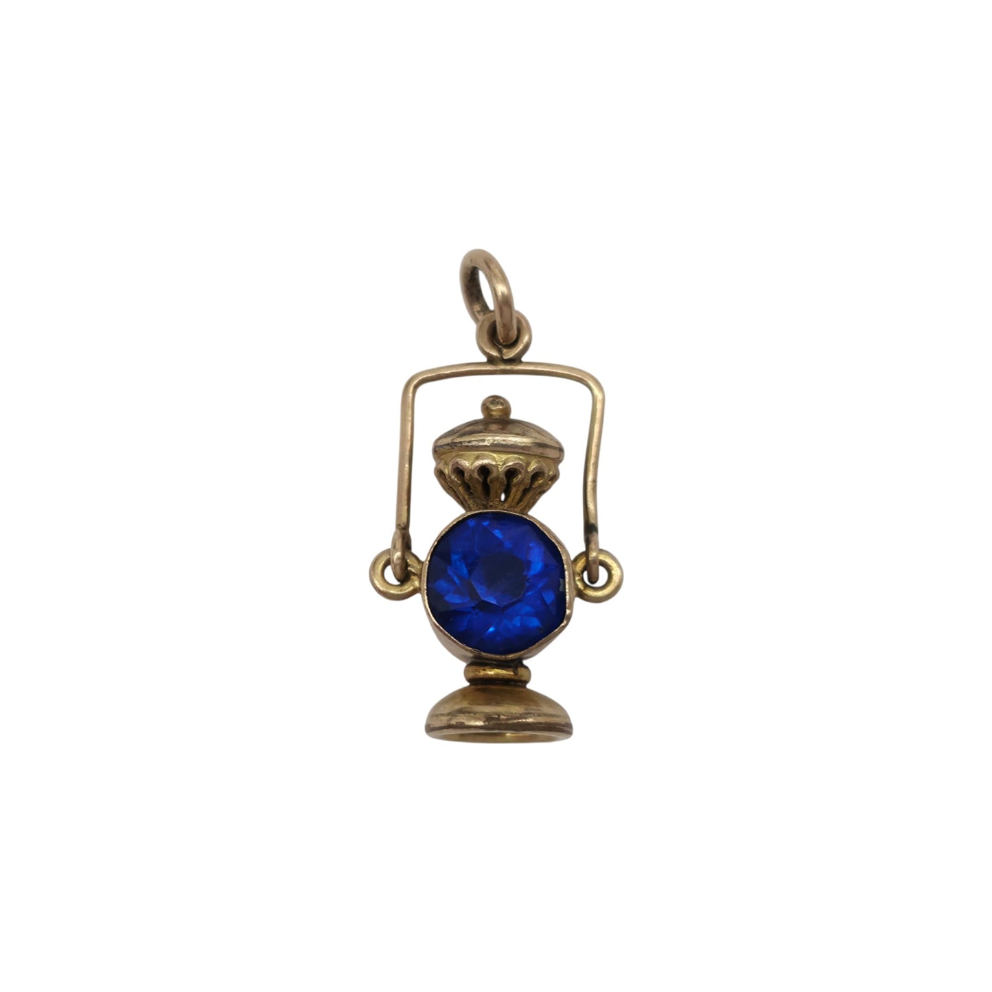 Antique 9ct Yellow Gold Lantern Charm c.1900 L 1.5 cm 1.2 g.
