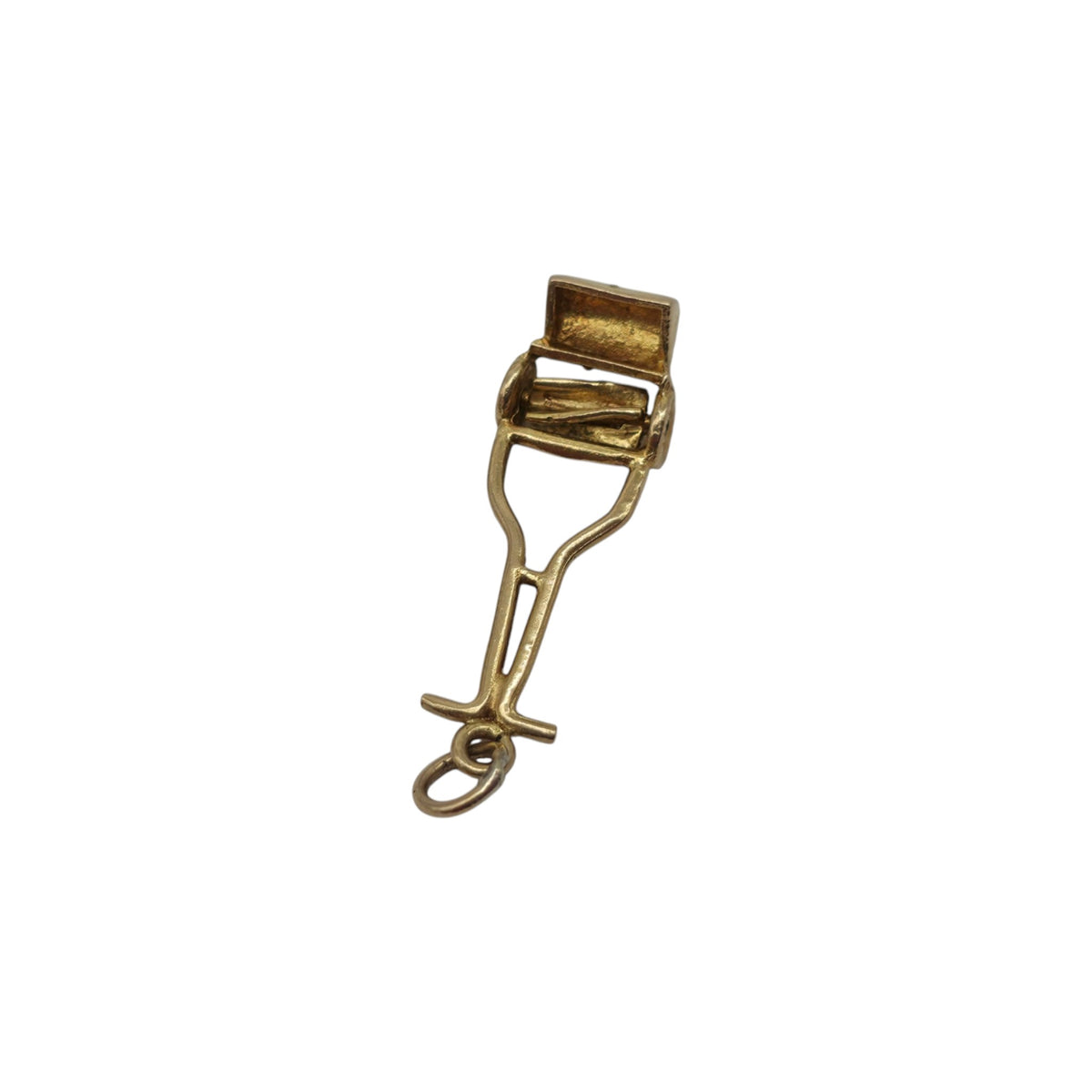 9ct 375 Yellow Gold Lawn Mower Charm 1959 L 2.1 cm 1.1 g.