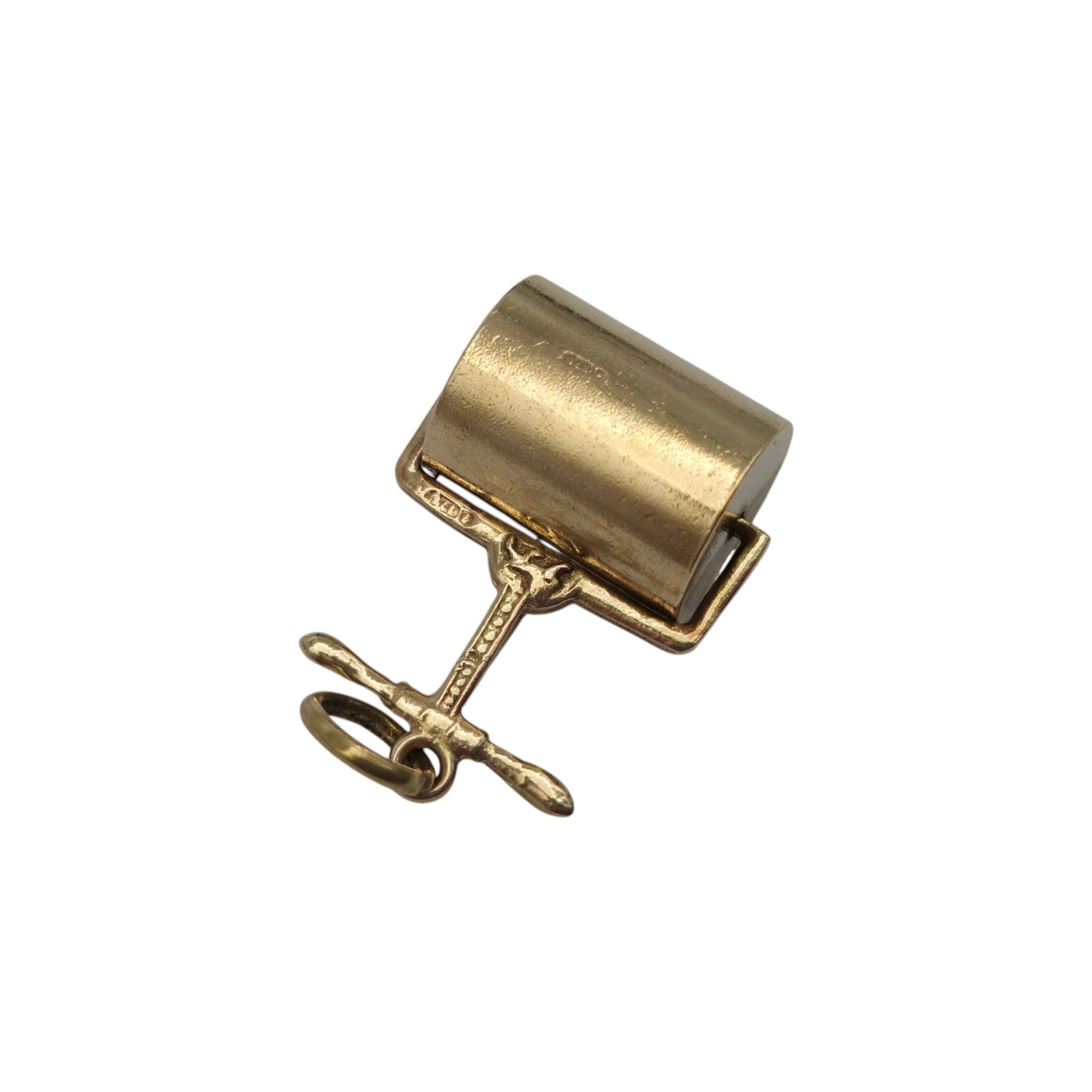 9K 375 イエローゴールド 可動式芝生ローラーチャーム 1953年製 長さ1.7cm 2.4g
