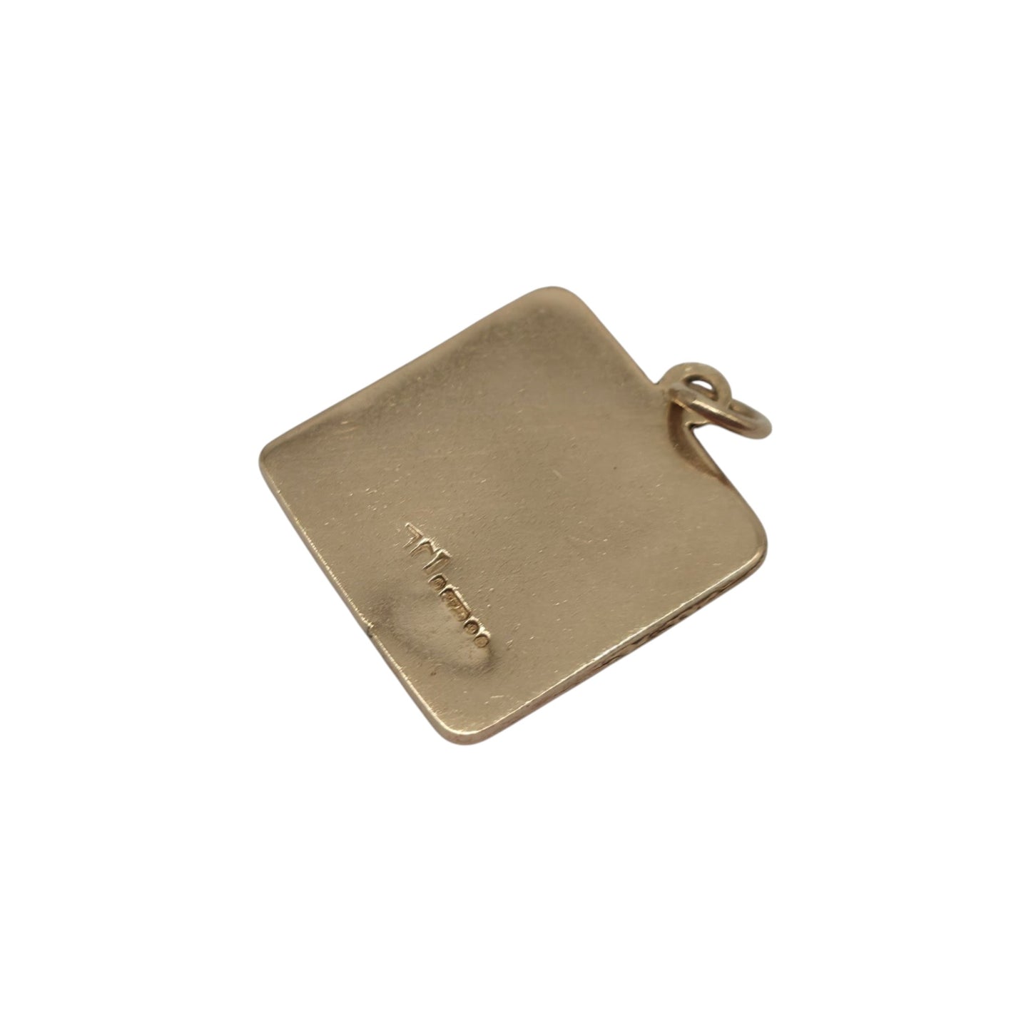 Unusual 9ct 375 Yellow Gold & Enamel "L" Learner Plate Charm 1972 L 1.5 cm 2.0 g.