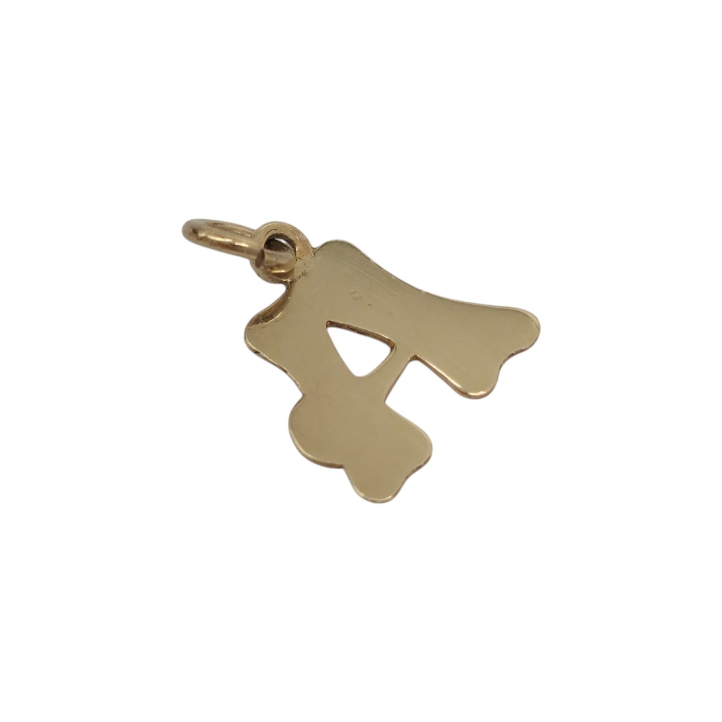 9ct 375 Yellow Gold Letter "A" Initial Charm 1981 L 0.7 cm 0.3 g.