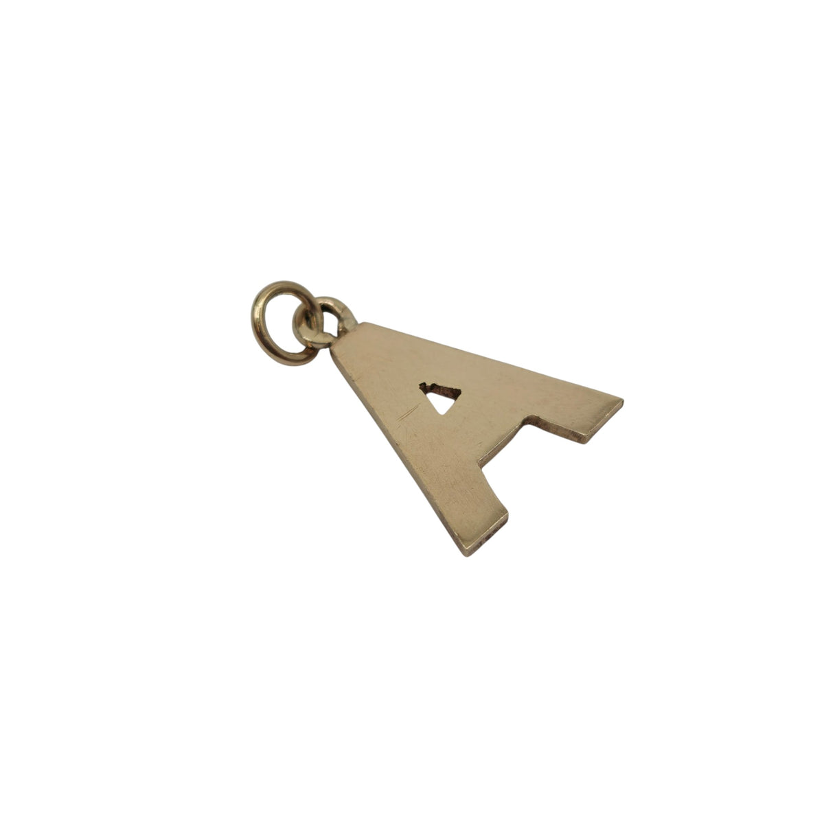9ct 375 Yellow Gold Letter "A" Initial Charm 1975 L 1.5 cm 1.5 g.