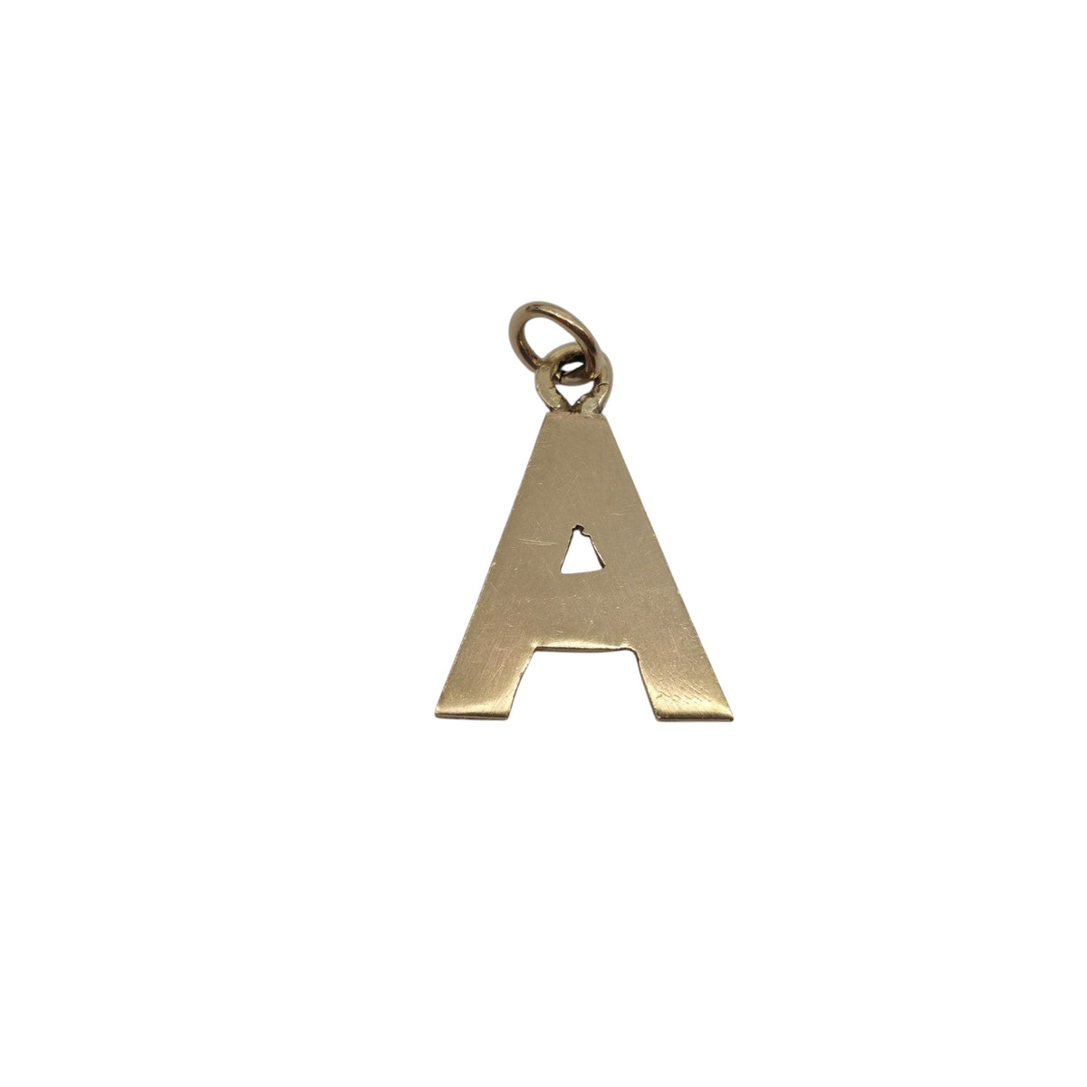 9ct 375 Yellow Gold Letter "A" Initial Charm 1975 L 1.5 cm 1.5 g.