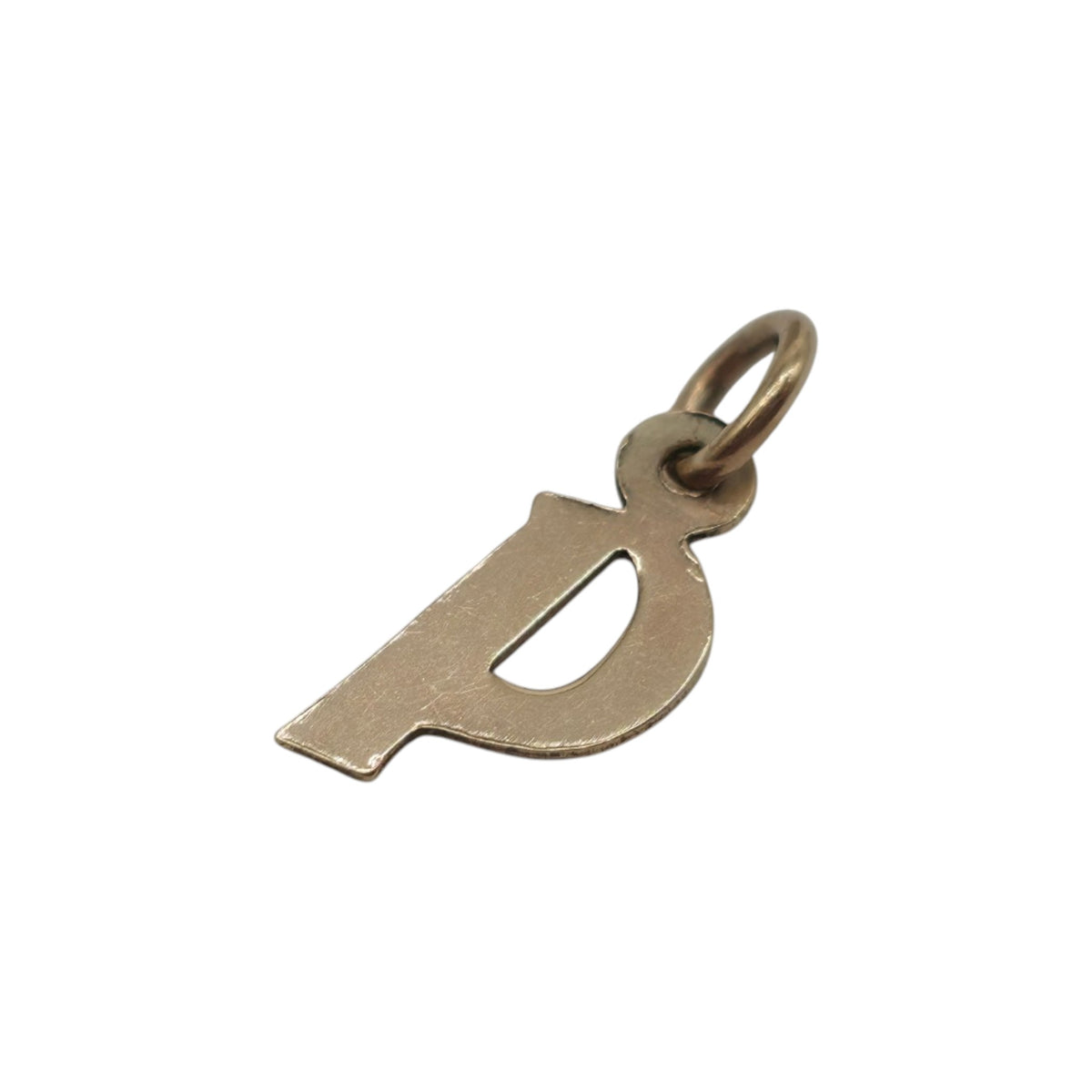 Petite 9ct Yellow Gold Letter "P" Initial Charm L 0.8 cm 0.2 g.
