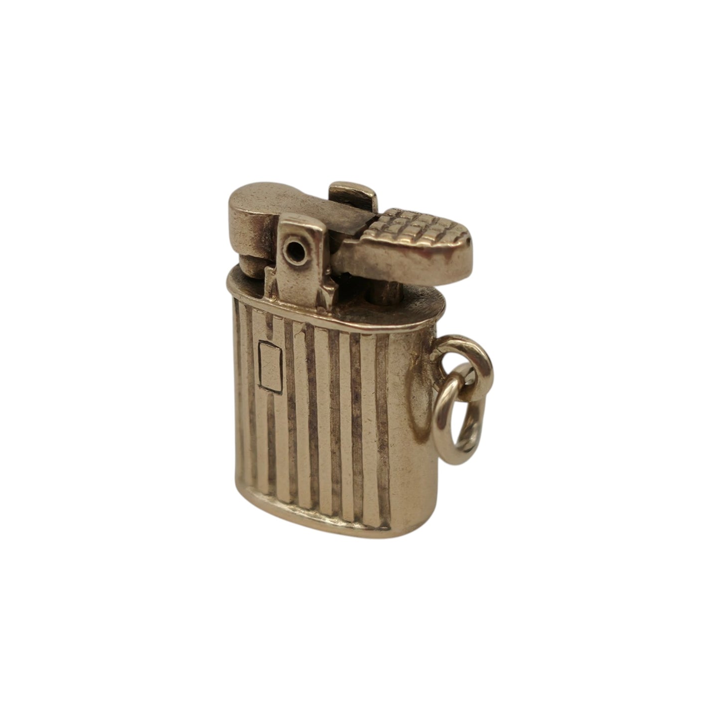 9ct 375 Yellow Gold Lighter Opening Charm 1963 L 1.5 cm 4.3 g.
