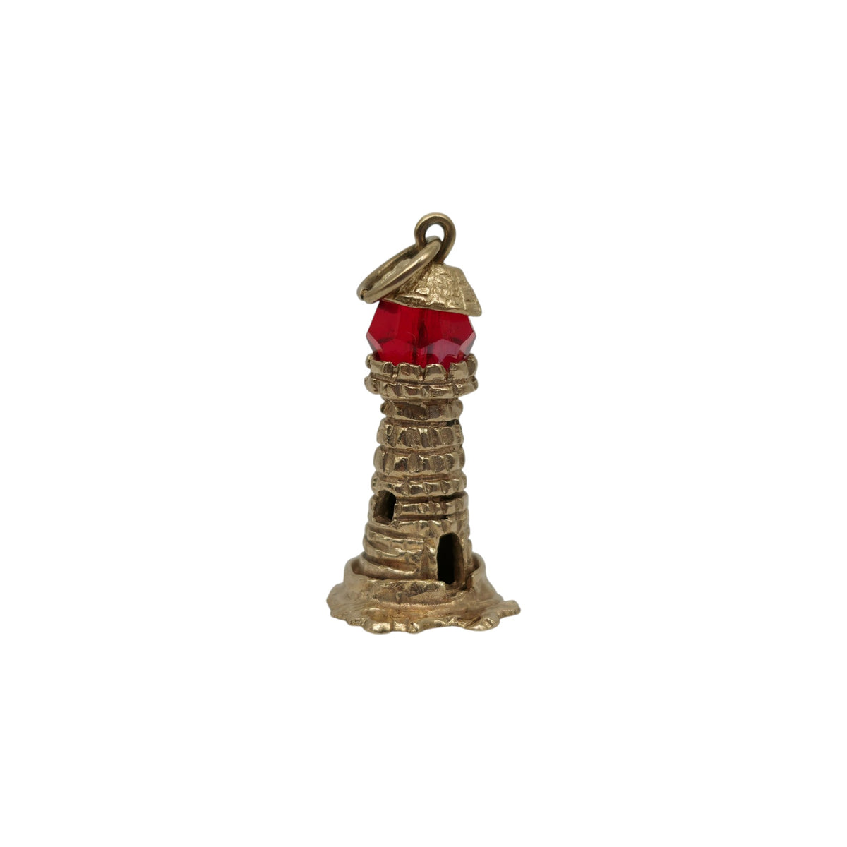 9ct 375 Yellow Gold Lighthouse Charm 1963 L 1.9 cm 3.3 g.