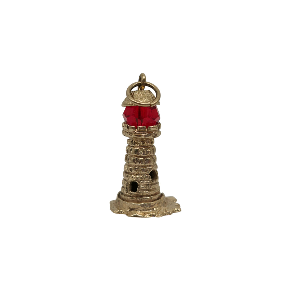 9ct 375 Yellow Gold Lighthouse Charm 1963 L 1.9 cm 3.3 g.