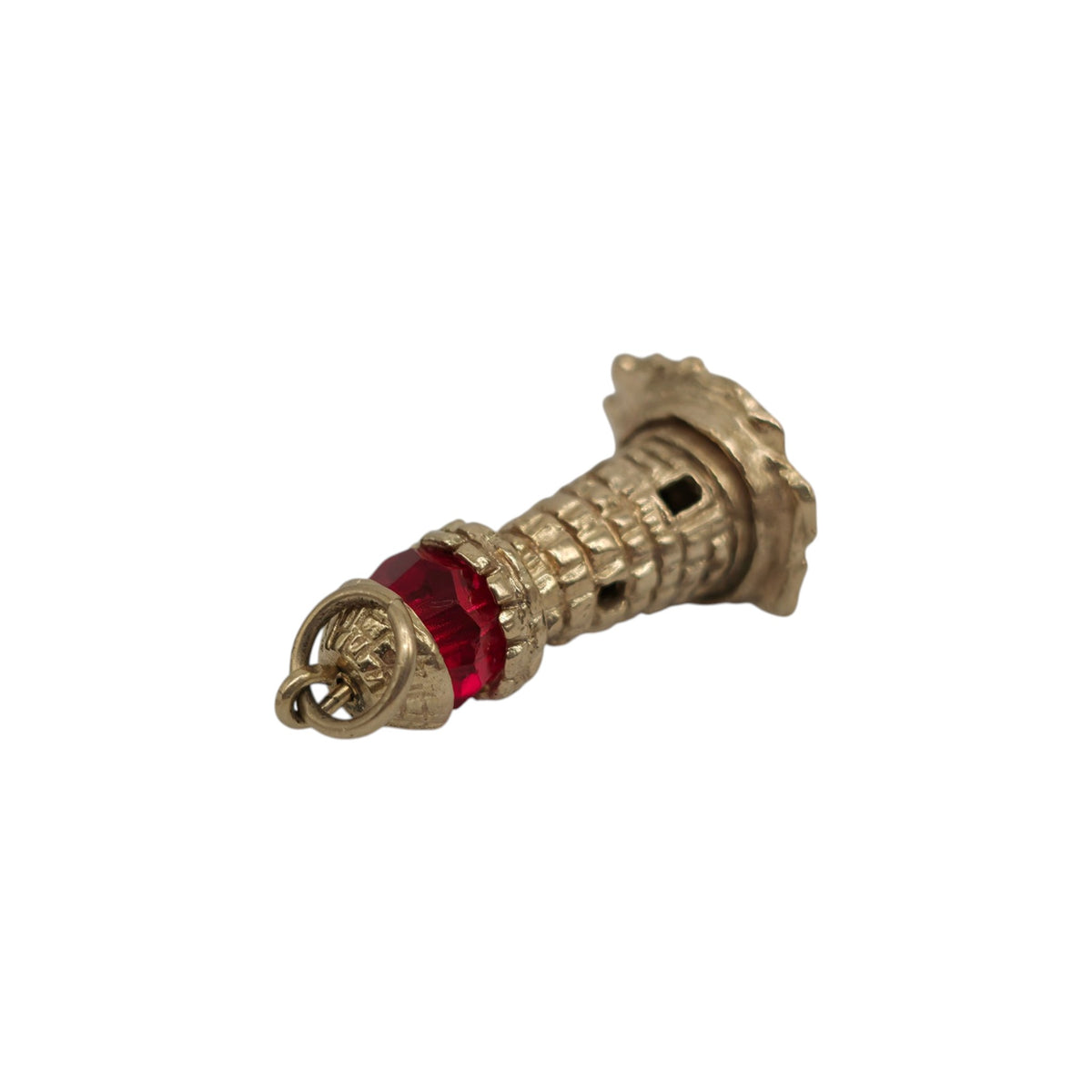9ct 375 Yellow Gold Lighthouse Charm 1963 L 1.9 cm 3.3 g.