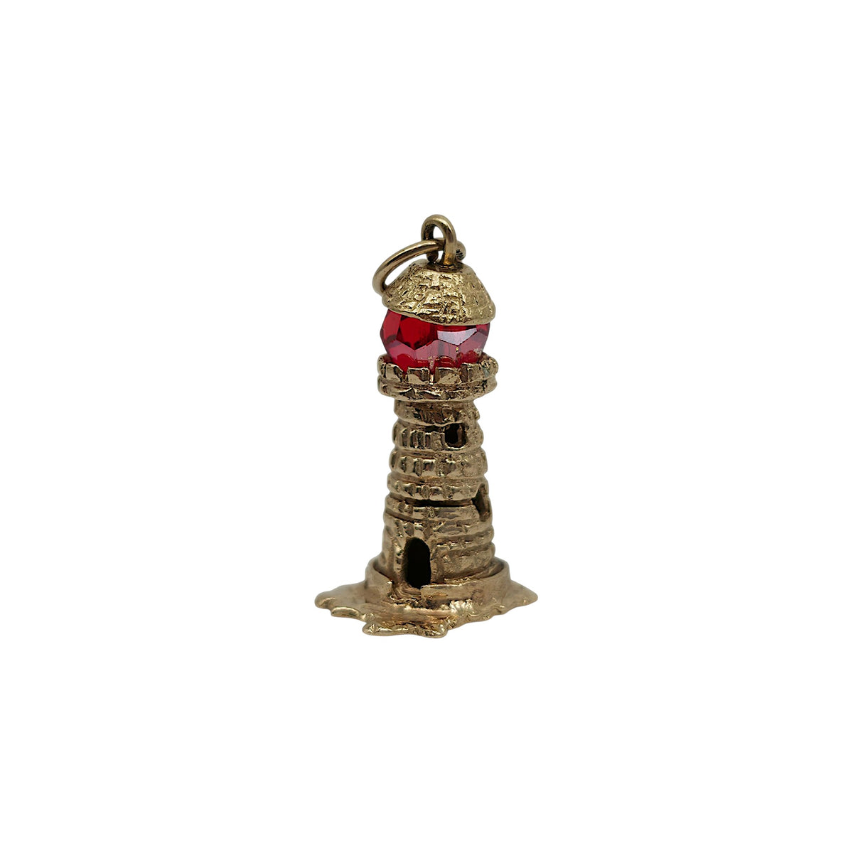 9ct 375 Yellow Gold Lighthouse Charm 1963 L 1.9 cm 3.3 g.