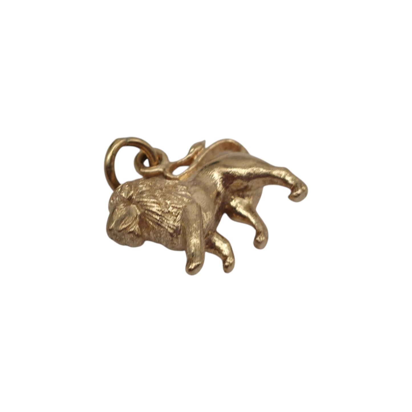 9ct 375 Yellow Gold Lion Charm 1969 L 1.3 cm 2.9 g.
