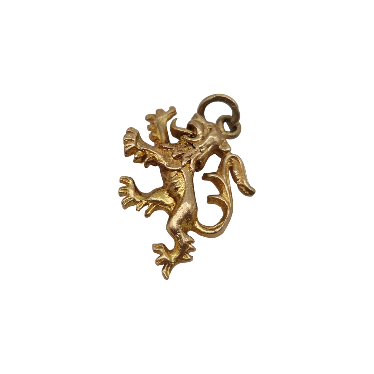 Chester 9ct 375 Yellow Gold Lion Charm 1958 L 1.7 cm 2.5 g.