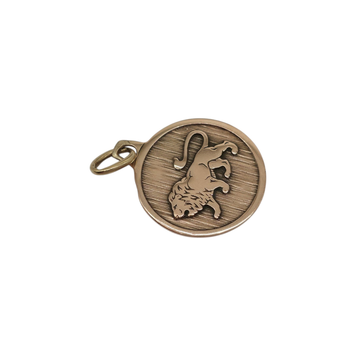 9ct Yellow Gold Lion Leo Charm L 1.3 cm 0.9 g.