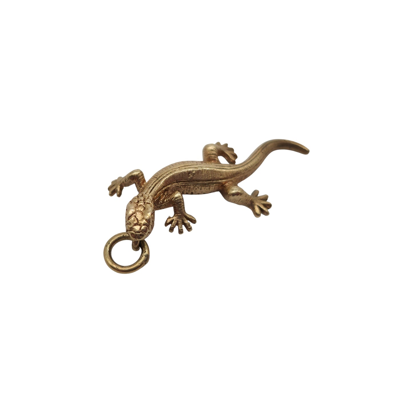 9ct 375 Yellow Gold Lizard Charm 1965 L 2.6 cm 2.7 g.