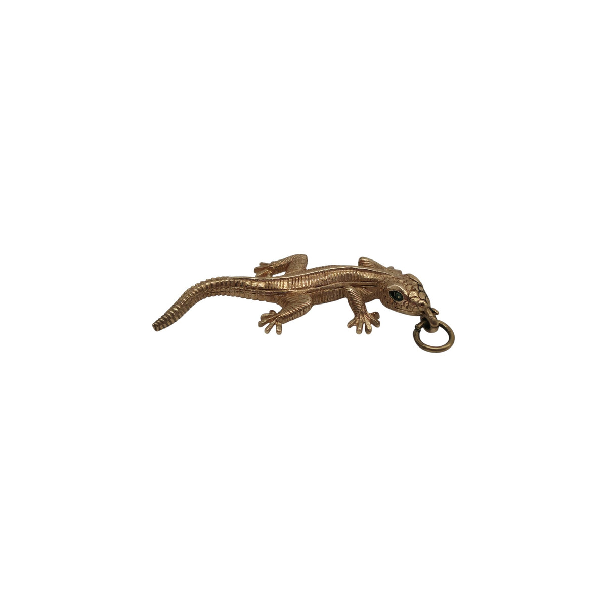 9ct 375 Yellow Gold Lizard Charm 1970 L 3.4 cm 5.3 g.