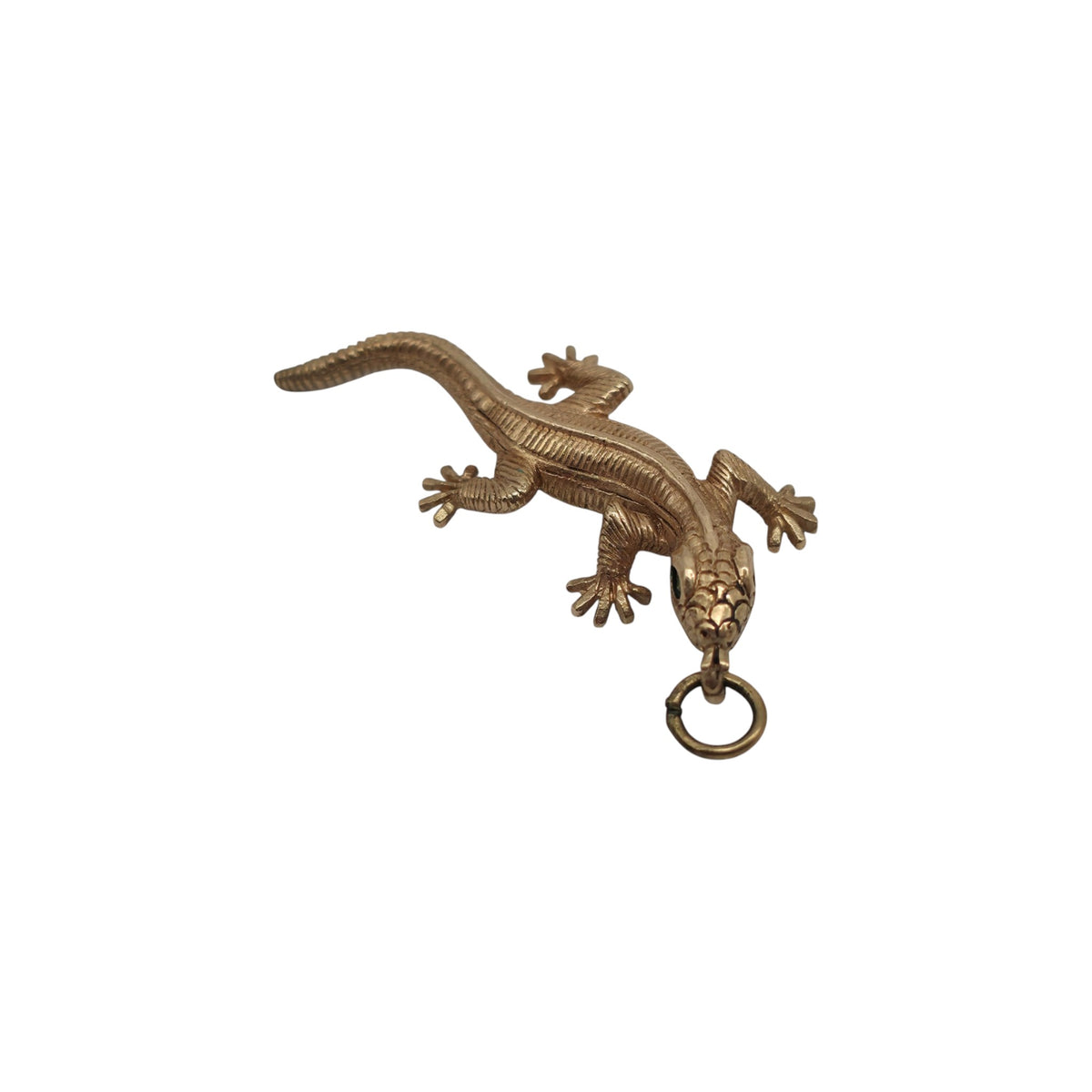 9ct 375 Yellow Gold Lizard Charm 1970 L 3.4 cm 5.3 g.