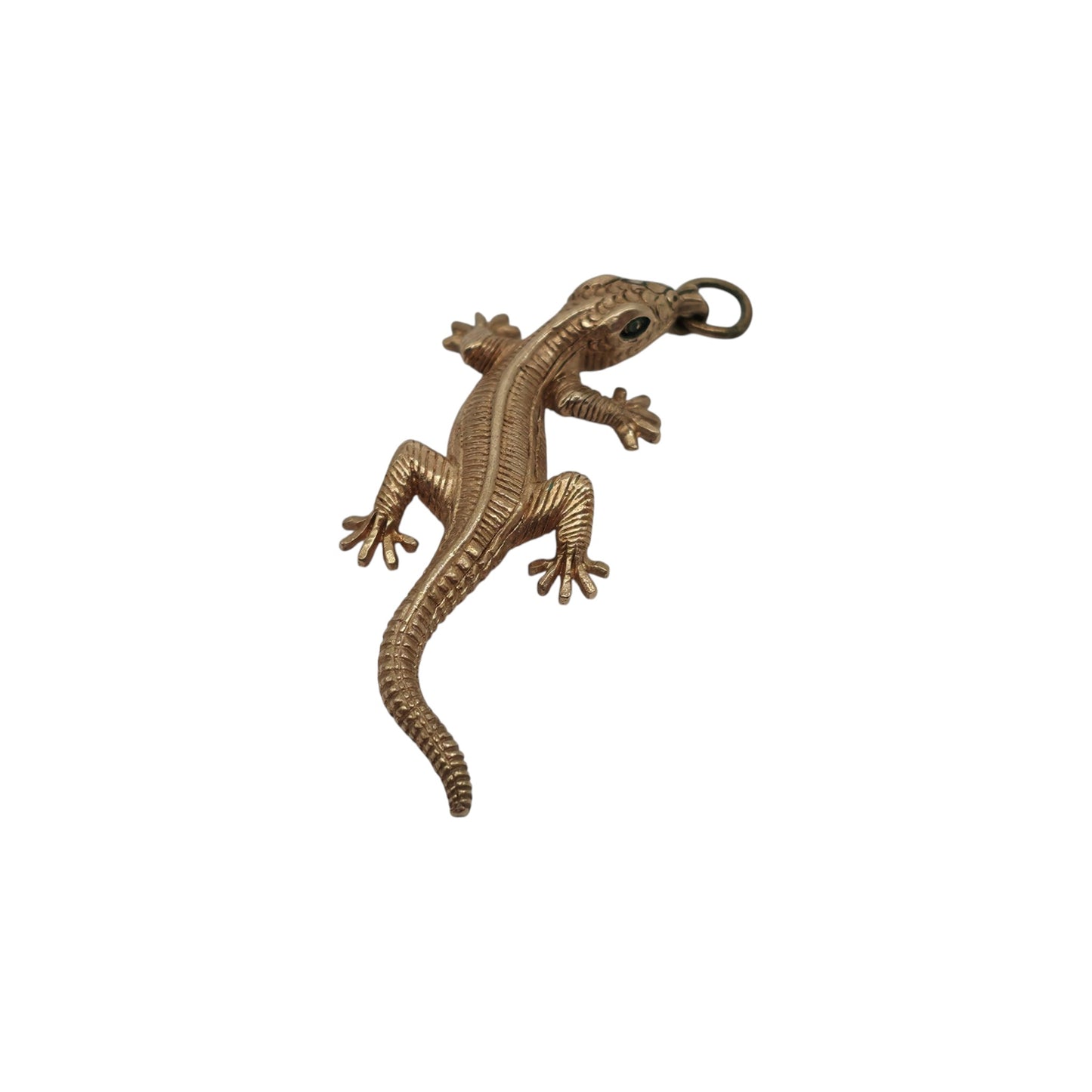9ct 375 Yellow Gold Lizard Charm 1970 L 3.4 cm 5.3 g.
