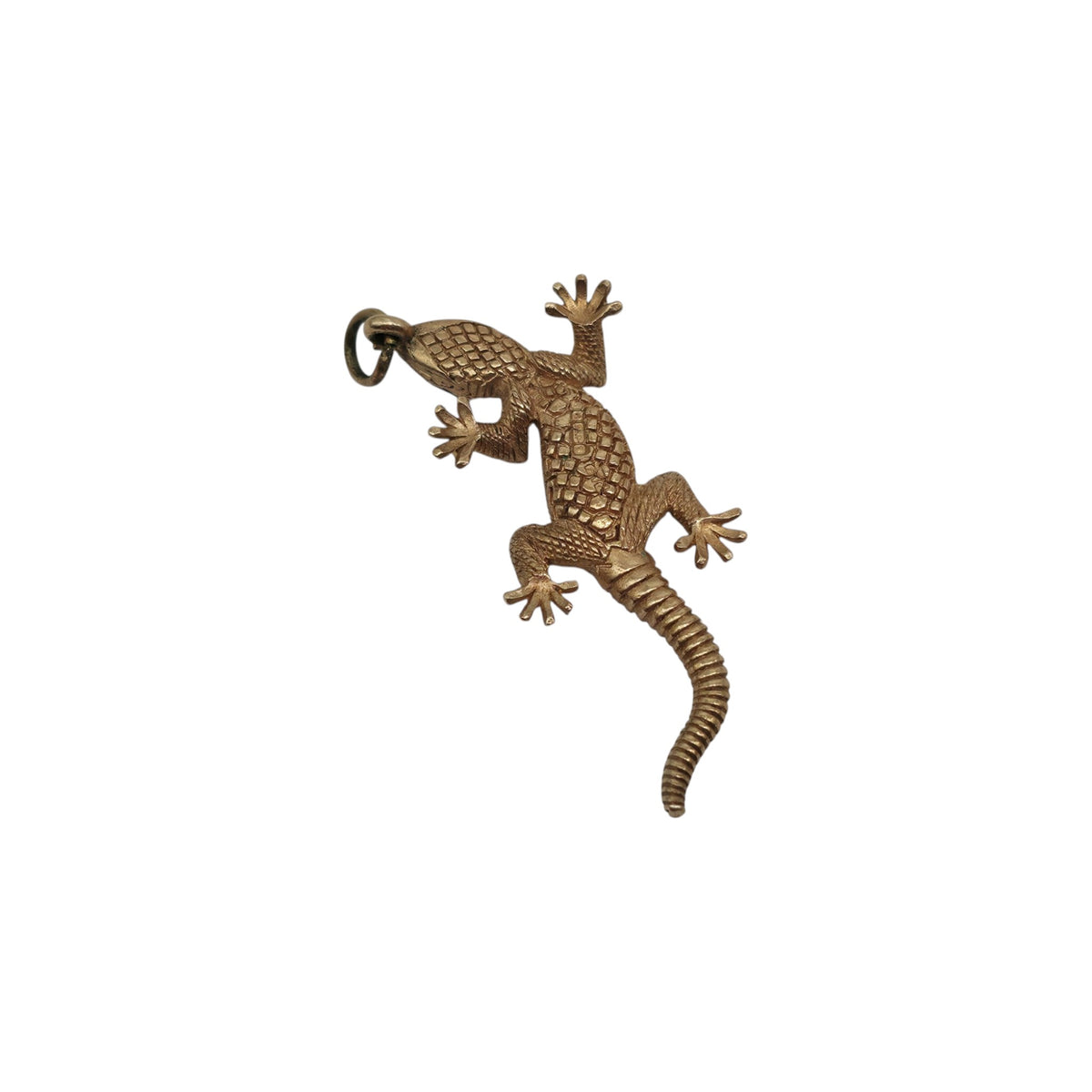 9ct 375 Yellow Gold Lizard Charm 1970 L 3.4 cm 5.3 g.