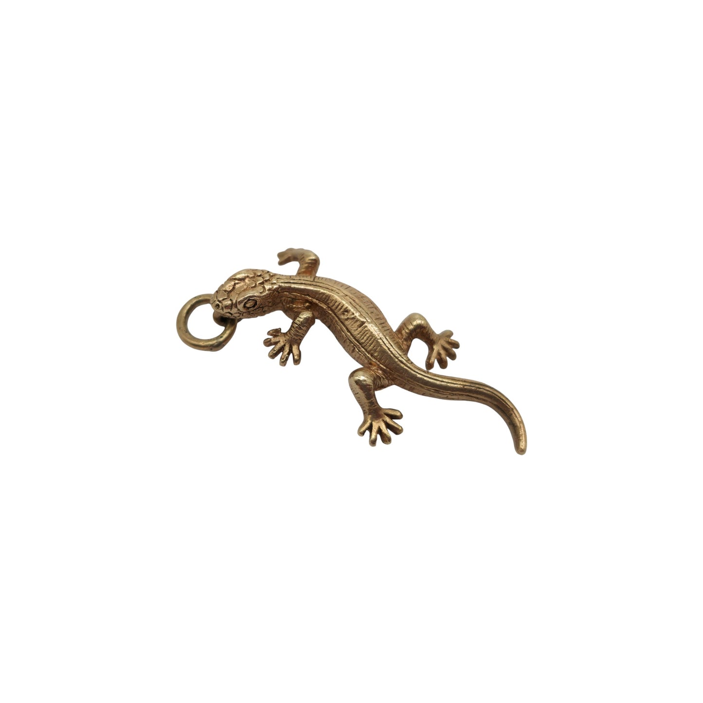 9ct 375 Yellow Gold Lizard Charm 1965 L 2.6 cm 2.7 g.