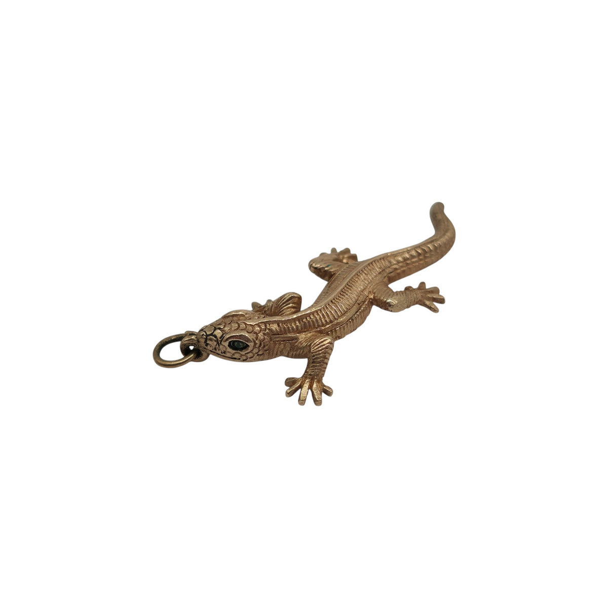 9ct 375 Yellow Gold Lizard Charm 1970 L 3.4 cm 5.3 g.