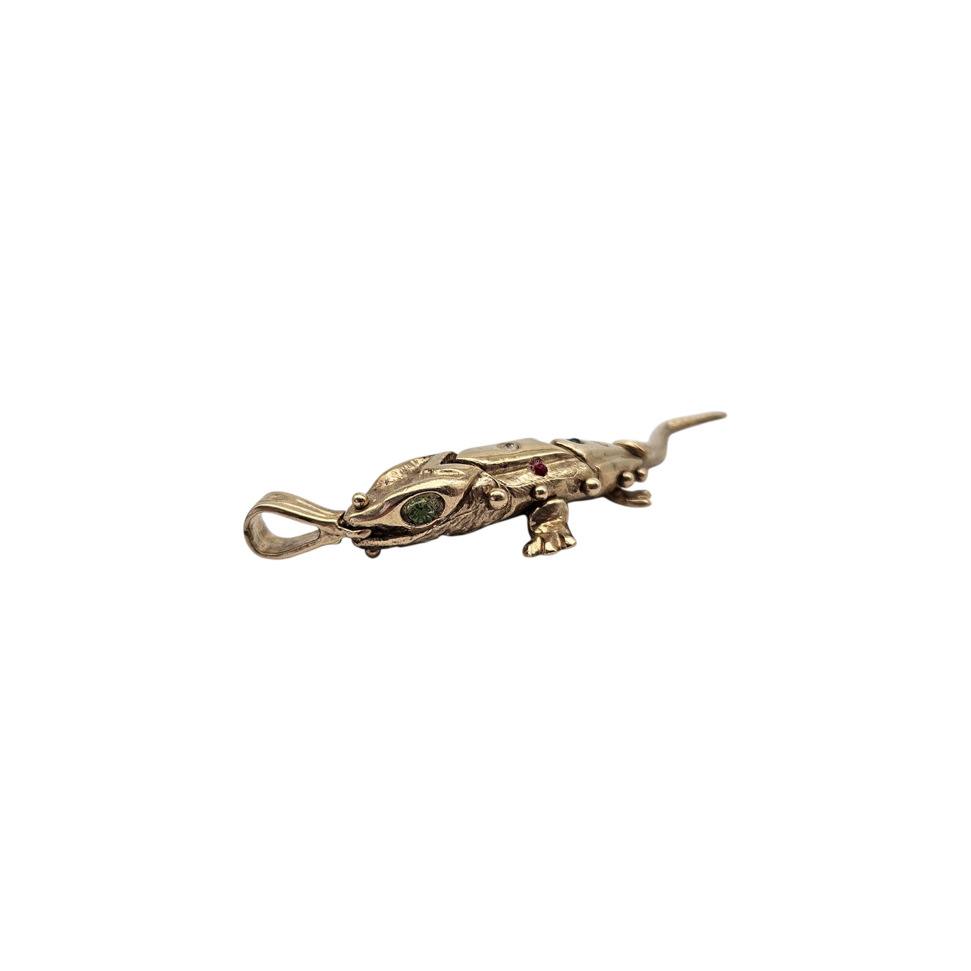 9ct gold Articulated Lizard Pendant